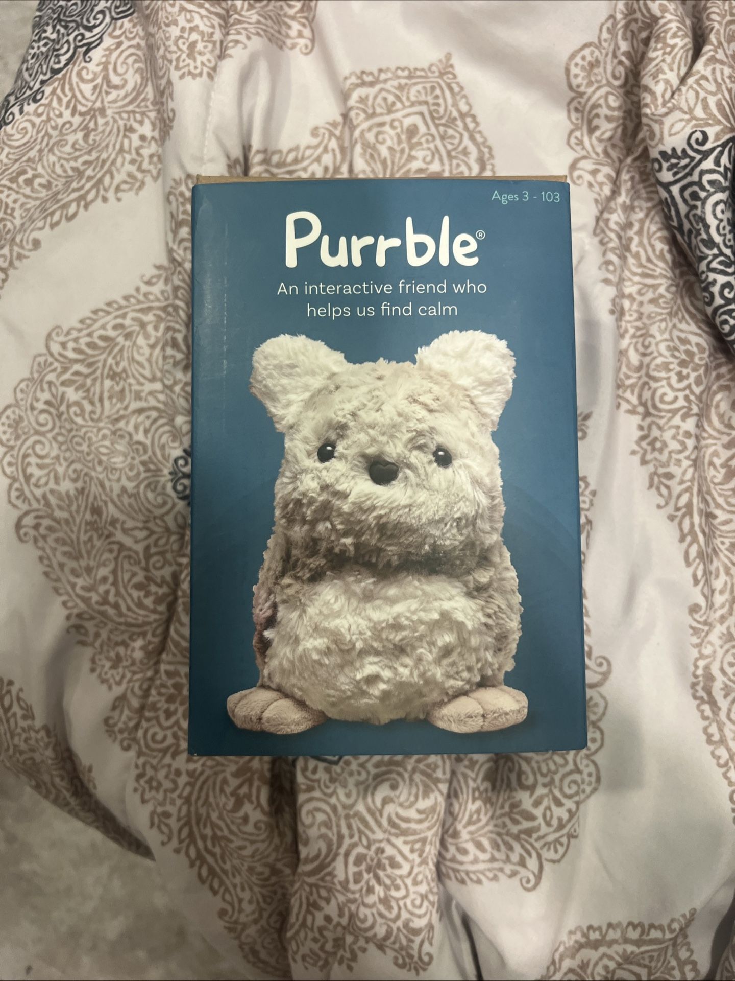 Purrble Calming Toy Companion Plush with Dynamic Heartbeat and Soothing Purr
