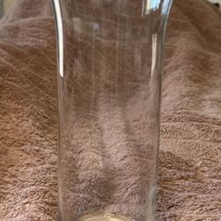 Clear Glass Flower Vase – Tall Flared Cylinder Design