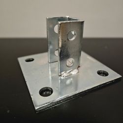 Steel Square Post Base Connector Strut Fitting 