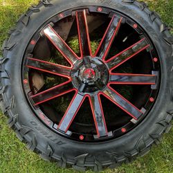 Fuel 22” Rims With Tires 