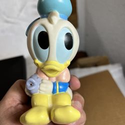 Vintage 1991 Baby Donald Duck Bathtub Squirt Toy 5.25”