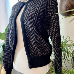Women’s Vintage Knit Cardigan, Sweater - Made In Ireland