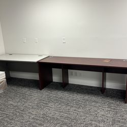 Desks and file cabinet