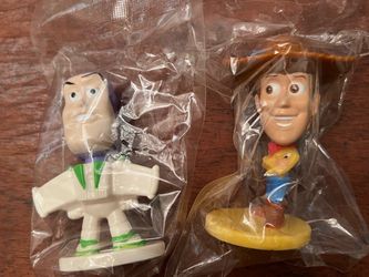 2 - 2003 KELLOGG'S Disney Pixar "Toy Story" Bobble Head Woody & Buzz Lightyear 3”H 3 Sets Available $6 each