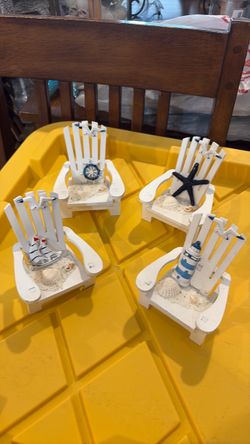 Set of 4 Adirondack Chair Decor