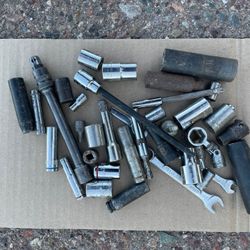 Used Sockets Mechanics Tools Deep Impact Impacts Wrenches Extension Swivel 1/4 MATCO QUINN Pittsburg Craftsman Kobalt Duralast