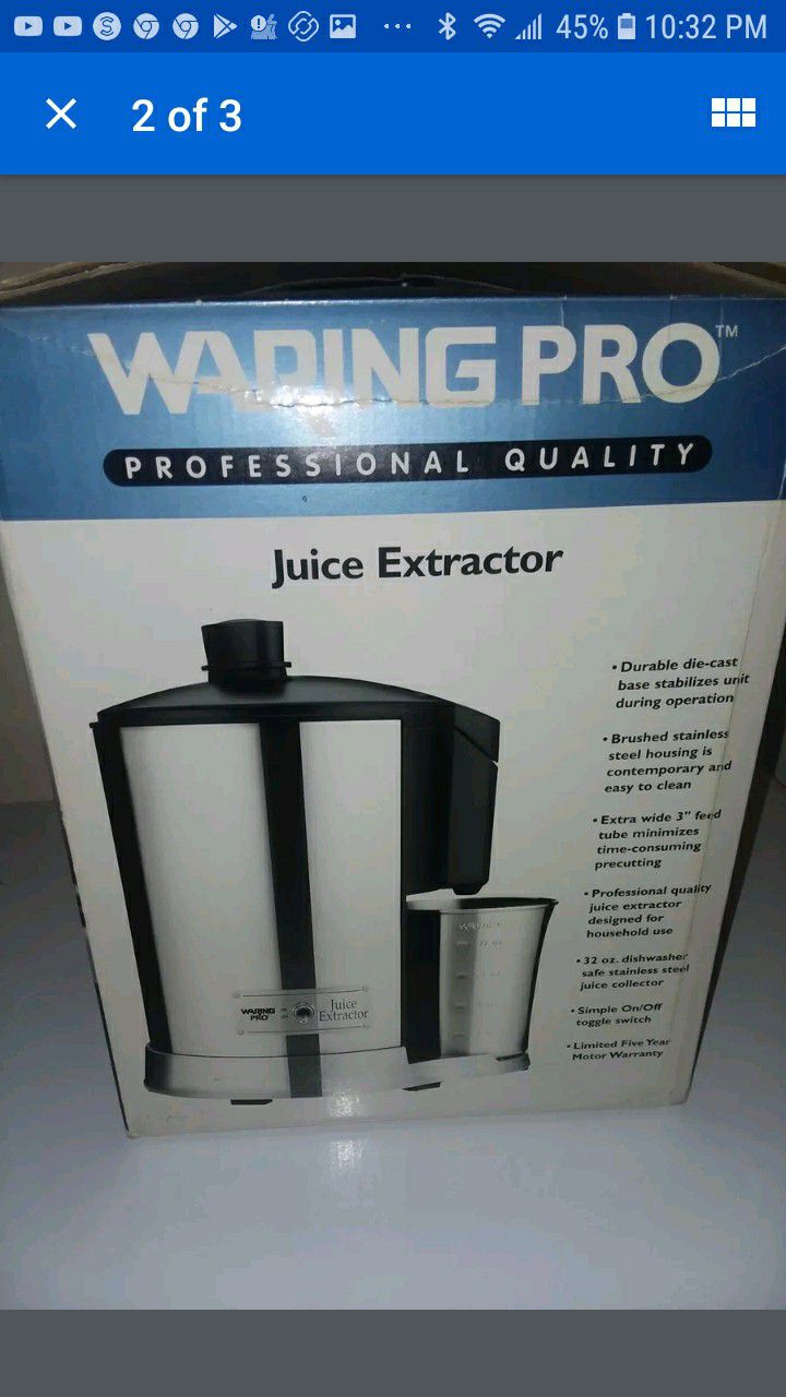 waring pro juice extractor