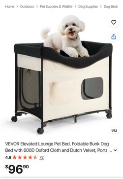 VEVOR Elevated Lounge Pet Bed