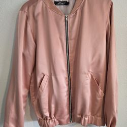 Womens Pink Bomber Jacket  XS