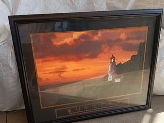 Success Motivational Lighthouse Frames Poster