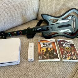 Nintendo Wii Warriors Of Rock Guitar Bundle! Guitar Hero 