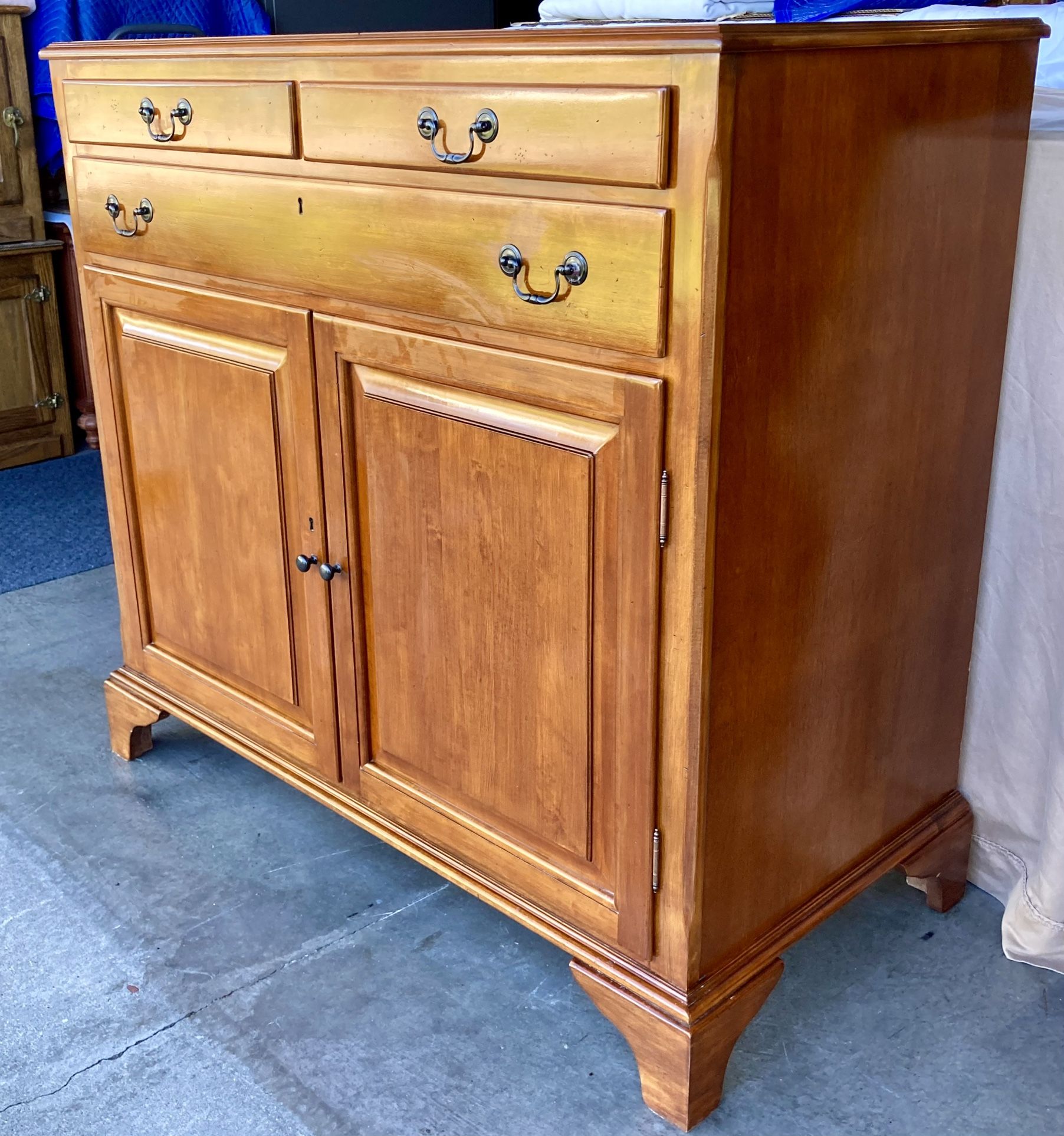 7 Drawer All Wood Dresser Chest Entertainment Center Base