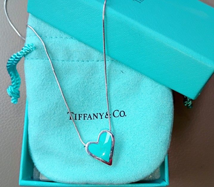 Natural Turquoise Rhodium Sterling Pendant And Box Chain