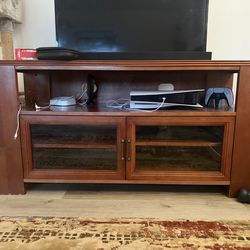 FREE YOU PICK UP Wood colored entertainment system/TV standB