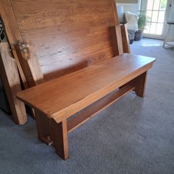Solid Rustic Wood Table /and bench