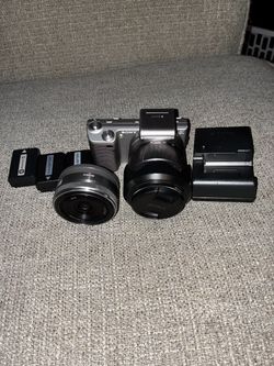 Sony NEX-5 Mirrorless Camera with Two Lenses