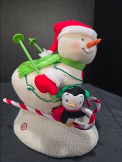 Hallmark 2012 Jingle Pals Swooshin' Duo Skiing Snowman Singing Animated