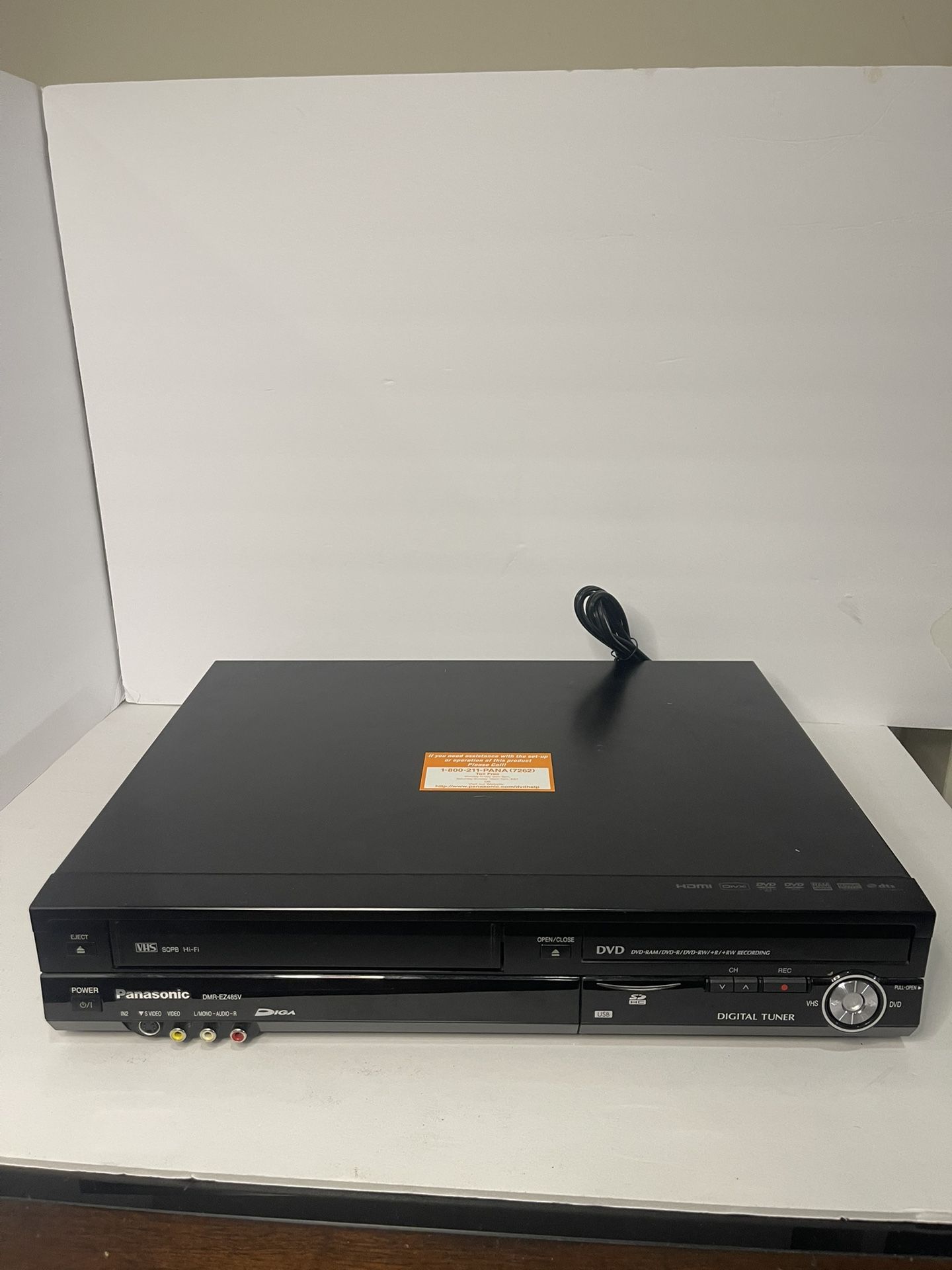 Panasonic DMR-EZ485V DVD Recorder VHS Combo HDMI Digital Tuner Working