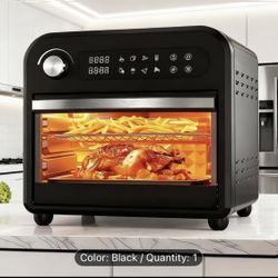 Extra Large Capacity Convection Air Fryer Toaster Oven Combo, 360° Hot Air Circulation, High Power Fast Preheat & Cooking, LED Digital Display & Preci