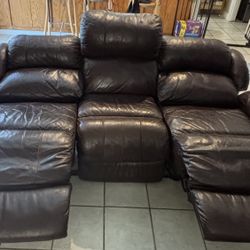 Leather Electric Reclining Couch