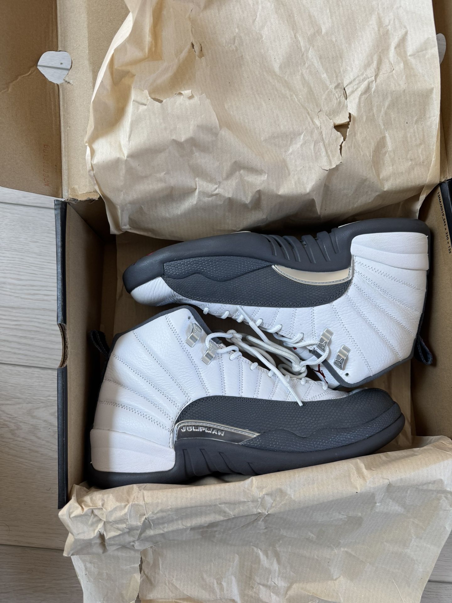 Dark Grey Jordan 12s Size 10.5