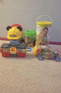 Wooden Blocks-farm Animals-tool Set