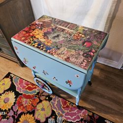 Whimsical Antique Tea Table
