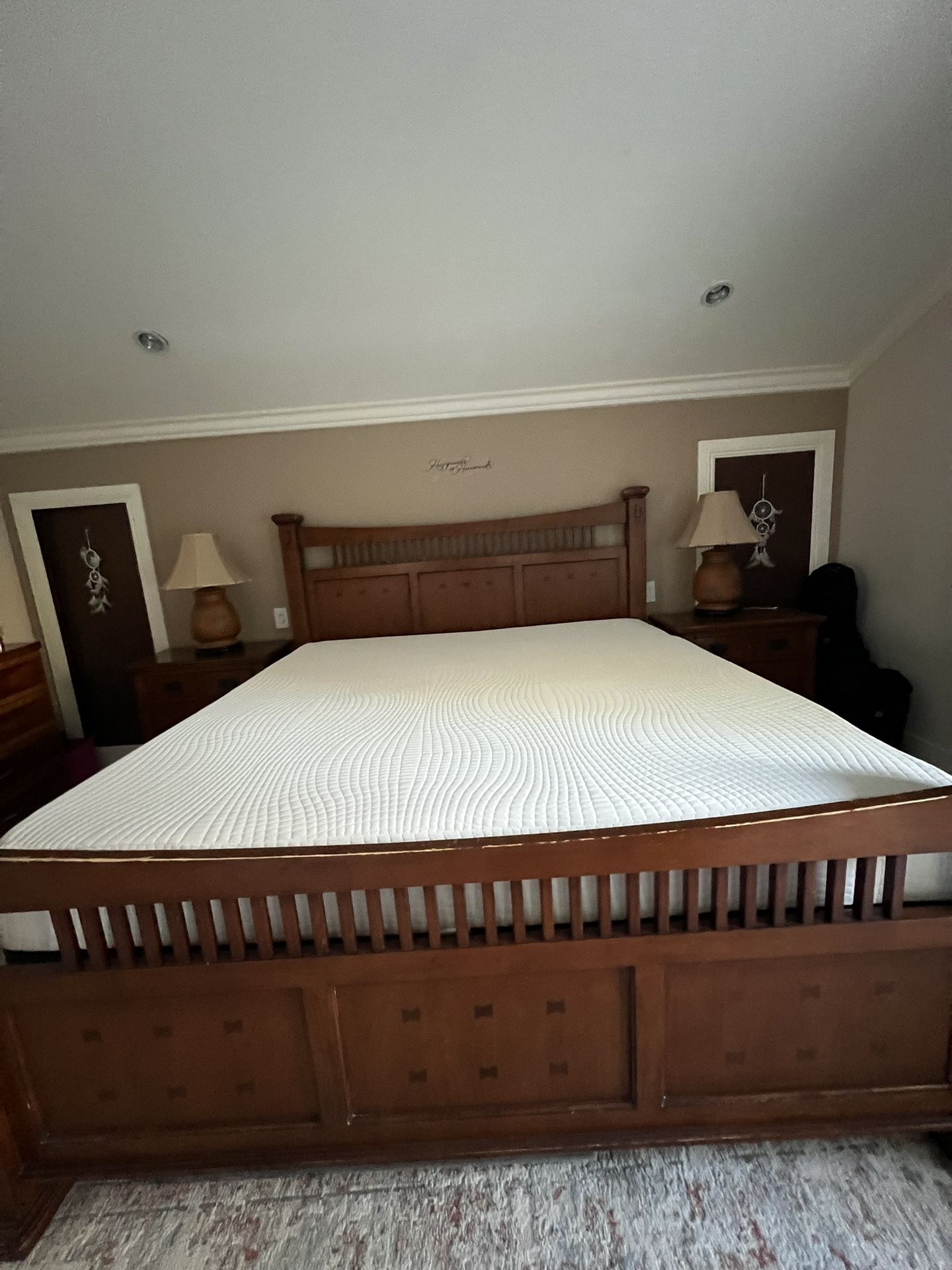 Bed Set With Side Table