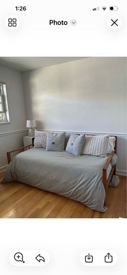 MCM Wood Spindle Day Bed