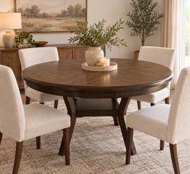 Round Wood Dining Table (can deliver for a fee)