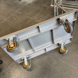 New In Box 2100lbs Capacity Foldable Push Cart Dolly 42x25 Inch Platform Solid Wear Resistant Wheels 