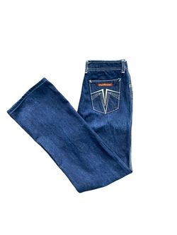 Vintage Sergio Valente High Rise Rare V Pocket Dark Wash 80s Dark Wash Jeans Size 32/36  Actual Size 29x30