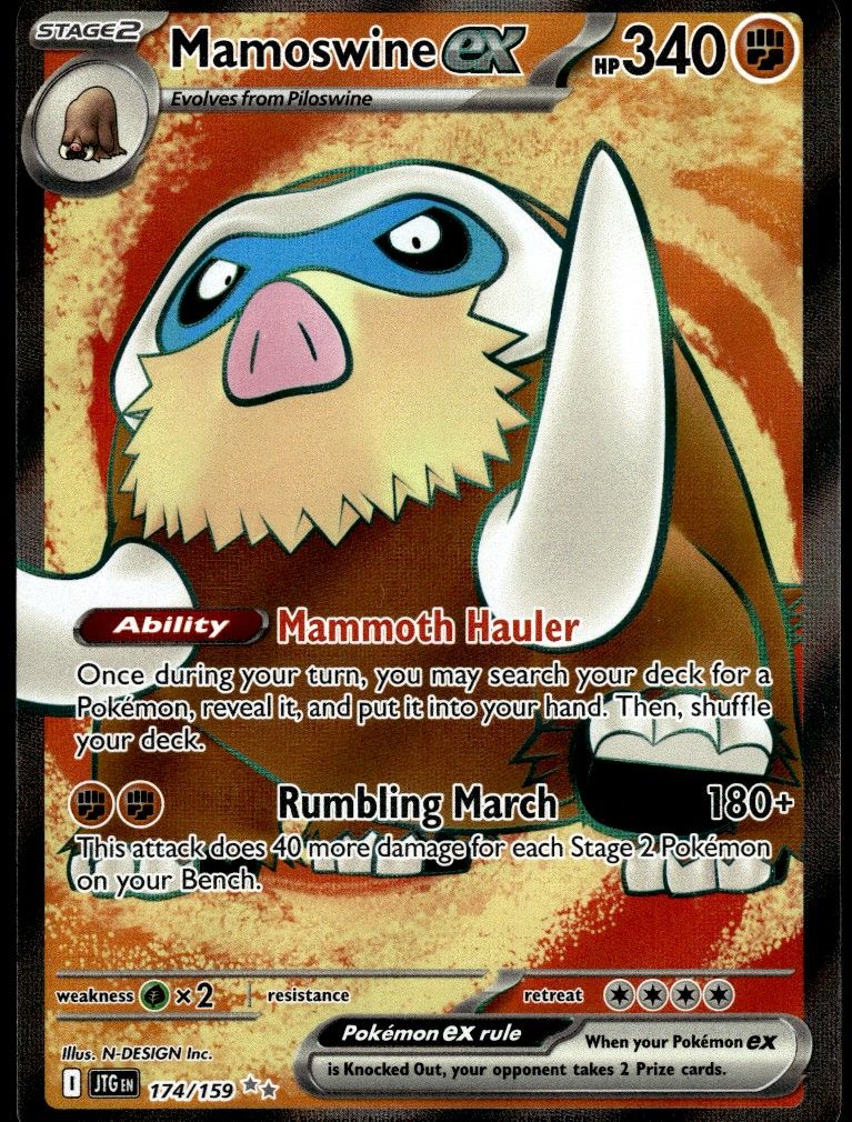 Mamoswine ex #174 Pokemon Journey Together