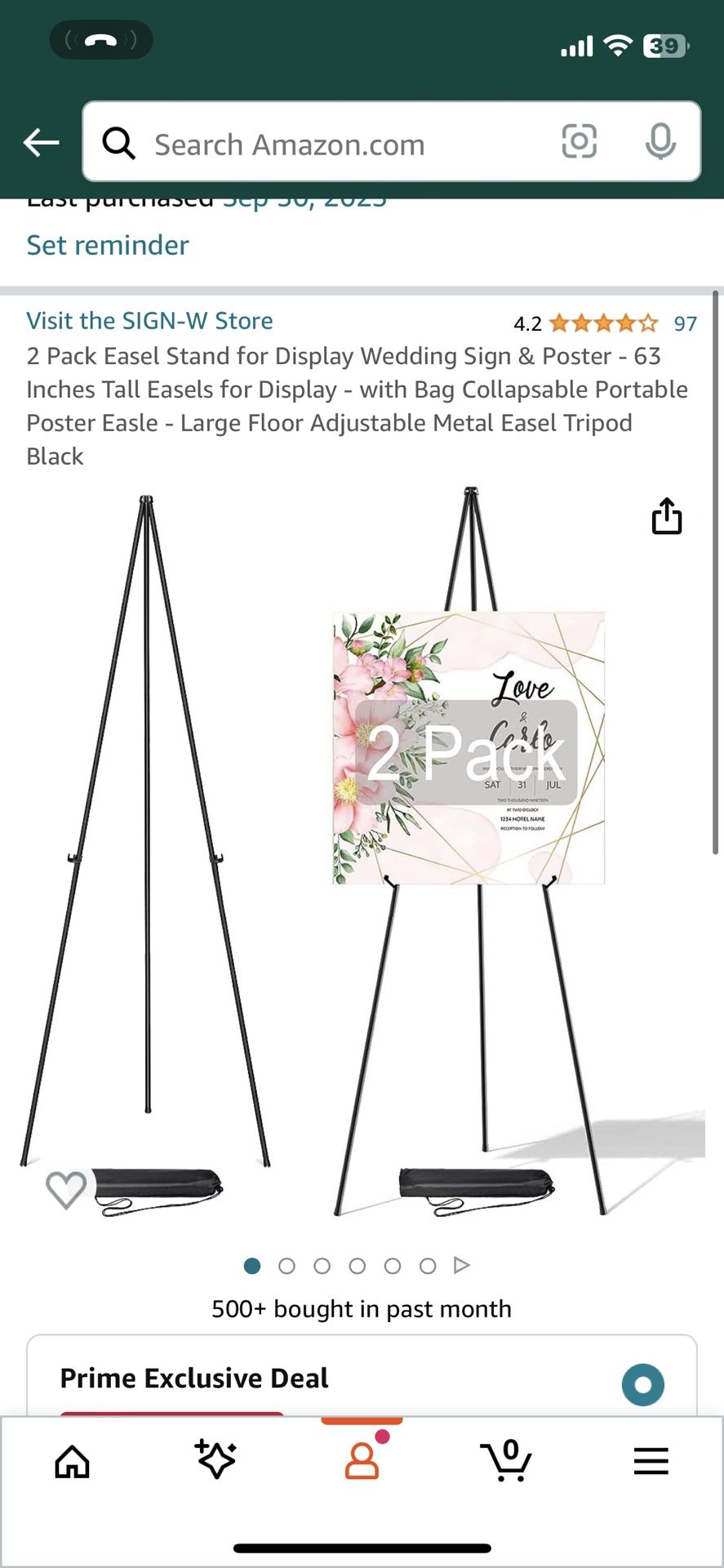 2 Pack Easels 