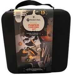 Member's Mark 15-Piece Premium Pumpkin Carving Kit with 16 Stencils