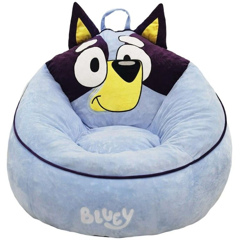 * Bluey Kids' Compressed Foam Bean Bag Chair, Blue,