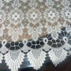 Macrame valence curtains