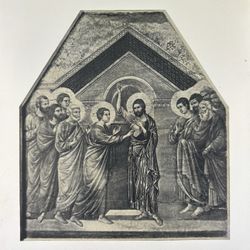 Duccio di Buoninsegna THE INCREDULITY OF THOMAS Fine Art Print 1908 Vintage Original Antique Boston, MA Printed Collectible ITALY ITALIAN PAINTER