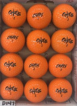 12 Wilson Chaos Golf Balls 5/4a Lot D147