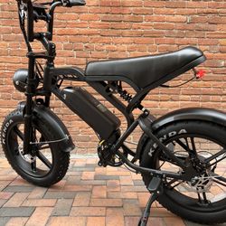 Full Suspension Electric Ebike(Retro 70’s Style) 1000 Watt Motor 1000 Peak, 28mph, 15ah Battery (Removable), Color Screen, Hydraulic Brakes