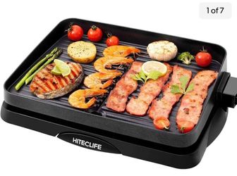 Hiteclife Indoor Grill Electric Nonstick BBQ Grill 14 inch 1500W S30