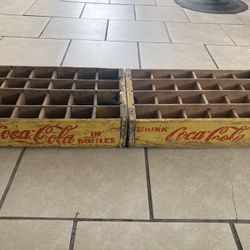 1969 Coca Cola 24-bottle crates