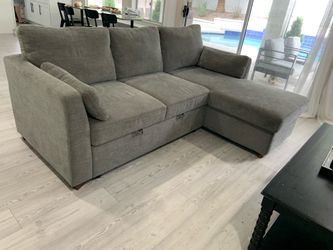 L shape sofa bed    90”/66”