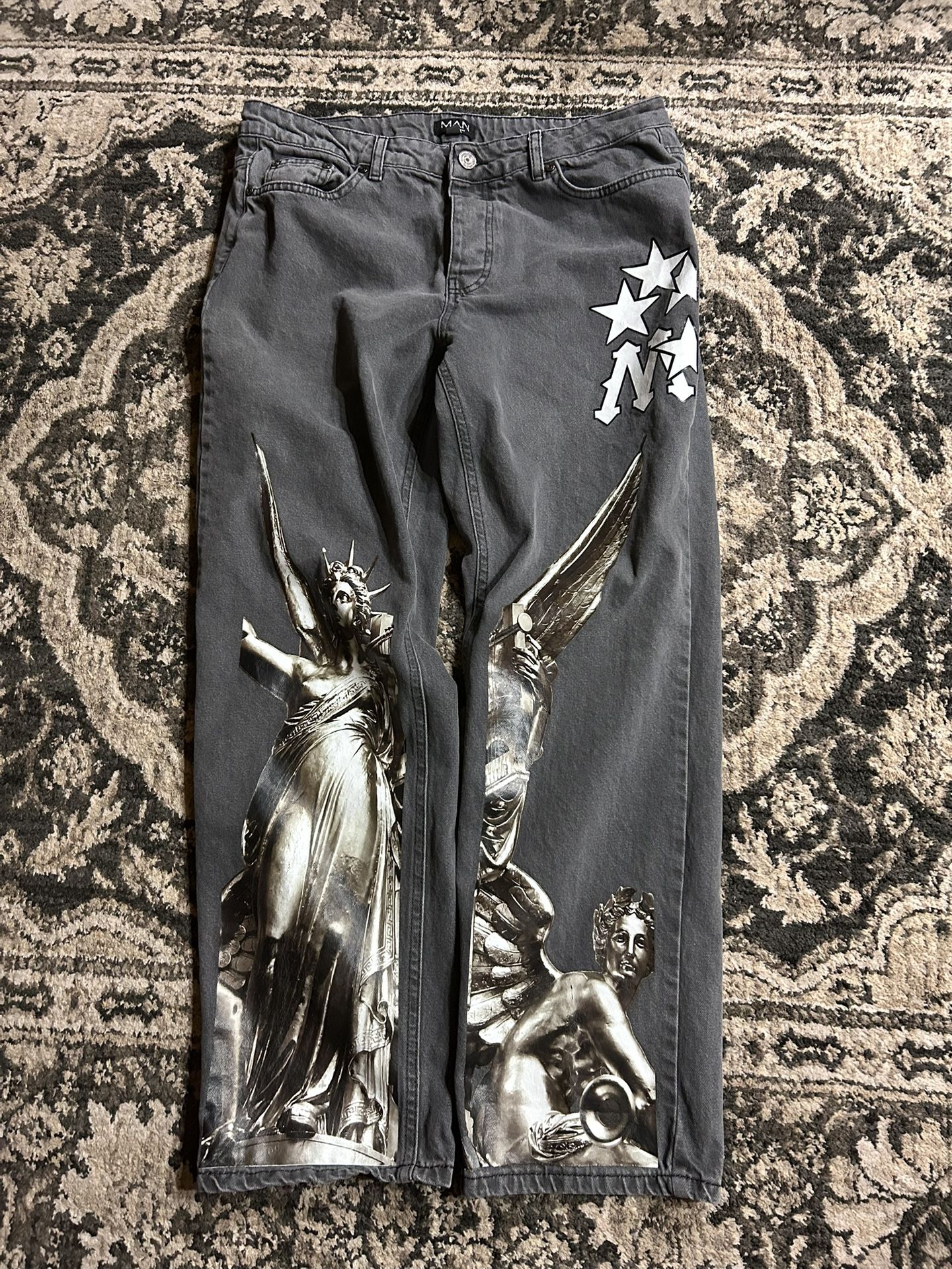 BooHooMan | New York Graphic Denim Jeans