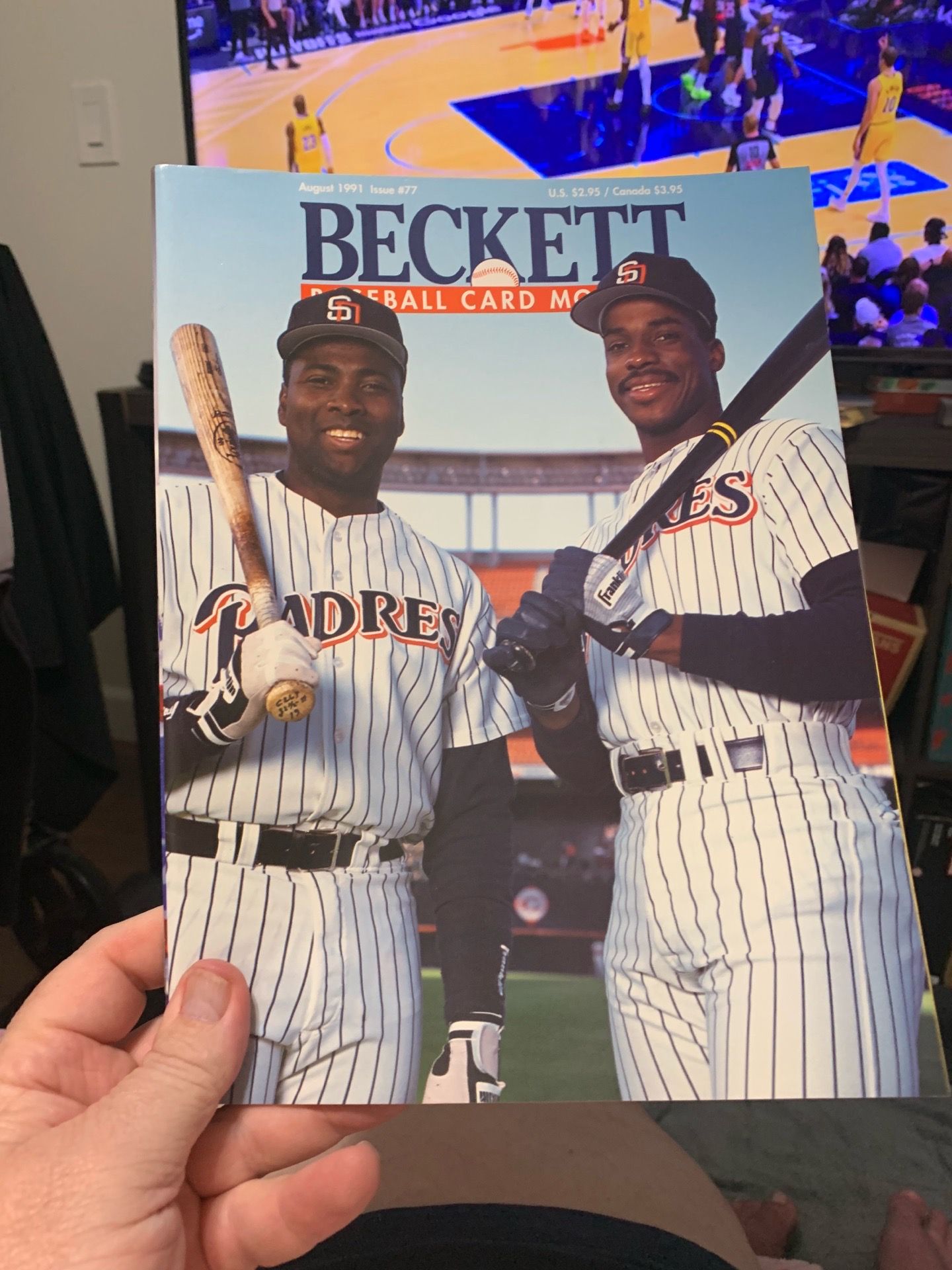 Beckett baseball Tony Gwynn Fred McGriff August 1991 #77