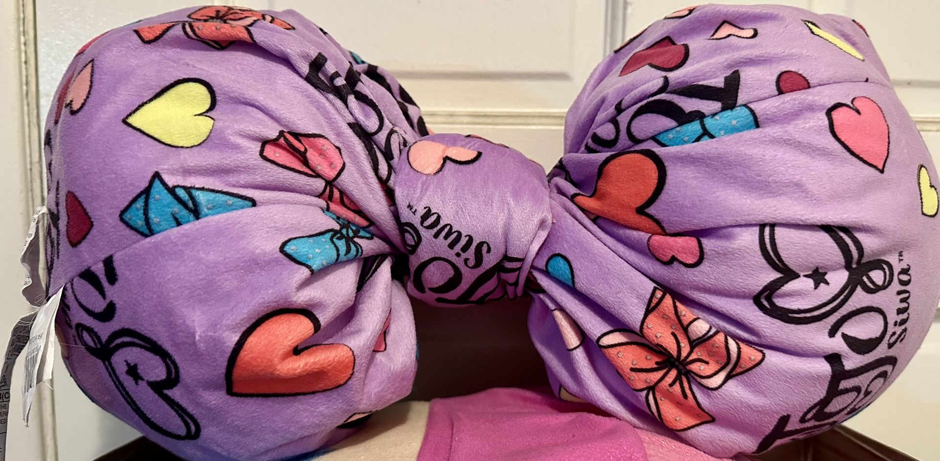 Large Jojo Siwa Bow Pillow And XL Jojo Siwa Cupcake Pillow
