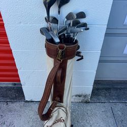 Golf Clubs With Bag Spalding Tour King Tom Weiskop Graphite 