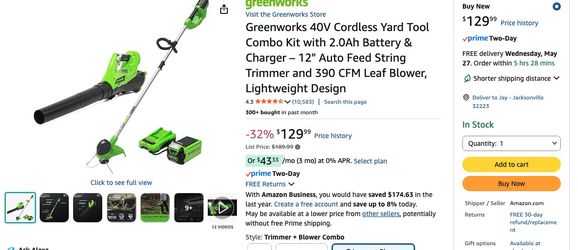Cordless Yard Trimmer + Lead Blower ( Battery )