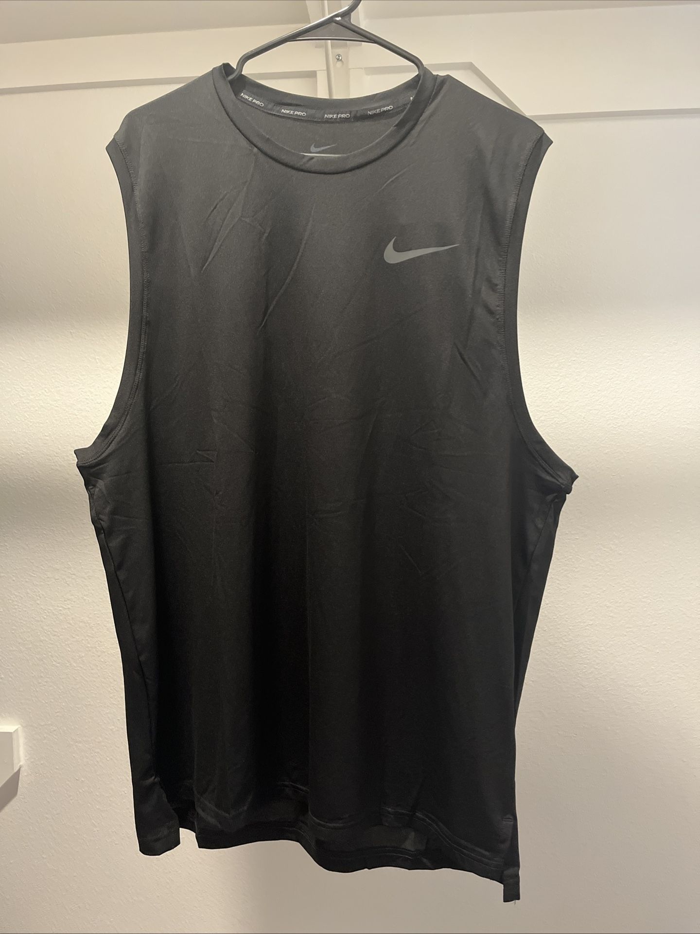 Nike Pro Mens Training Tank Black L-XL Dri Fit Running Gym CZ1184-010