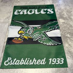 PHILADELPHIA Eagles Throwback 2 Sided 11.5" X 17.5" GARDEN FLAG / YARD Flag